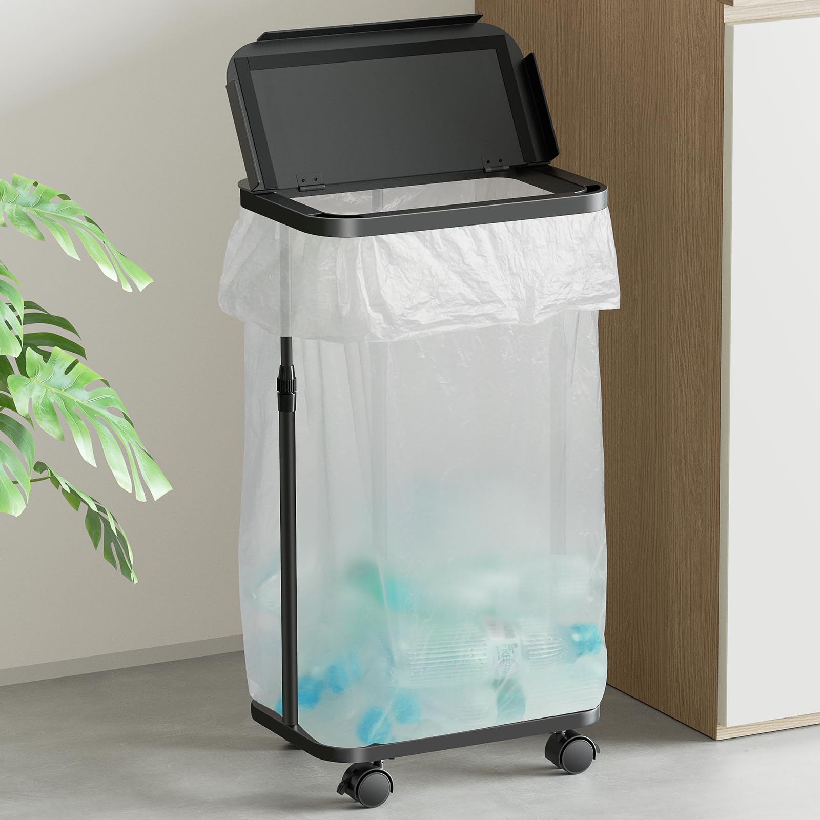 Amazon｜TTWO 横開きゴミ袋ホルダー ふた付き 高さ調整可20L